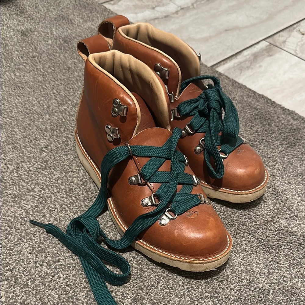 Crary Brown and Green Lace Up Boots